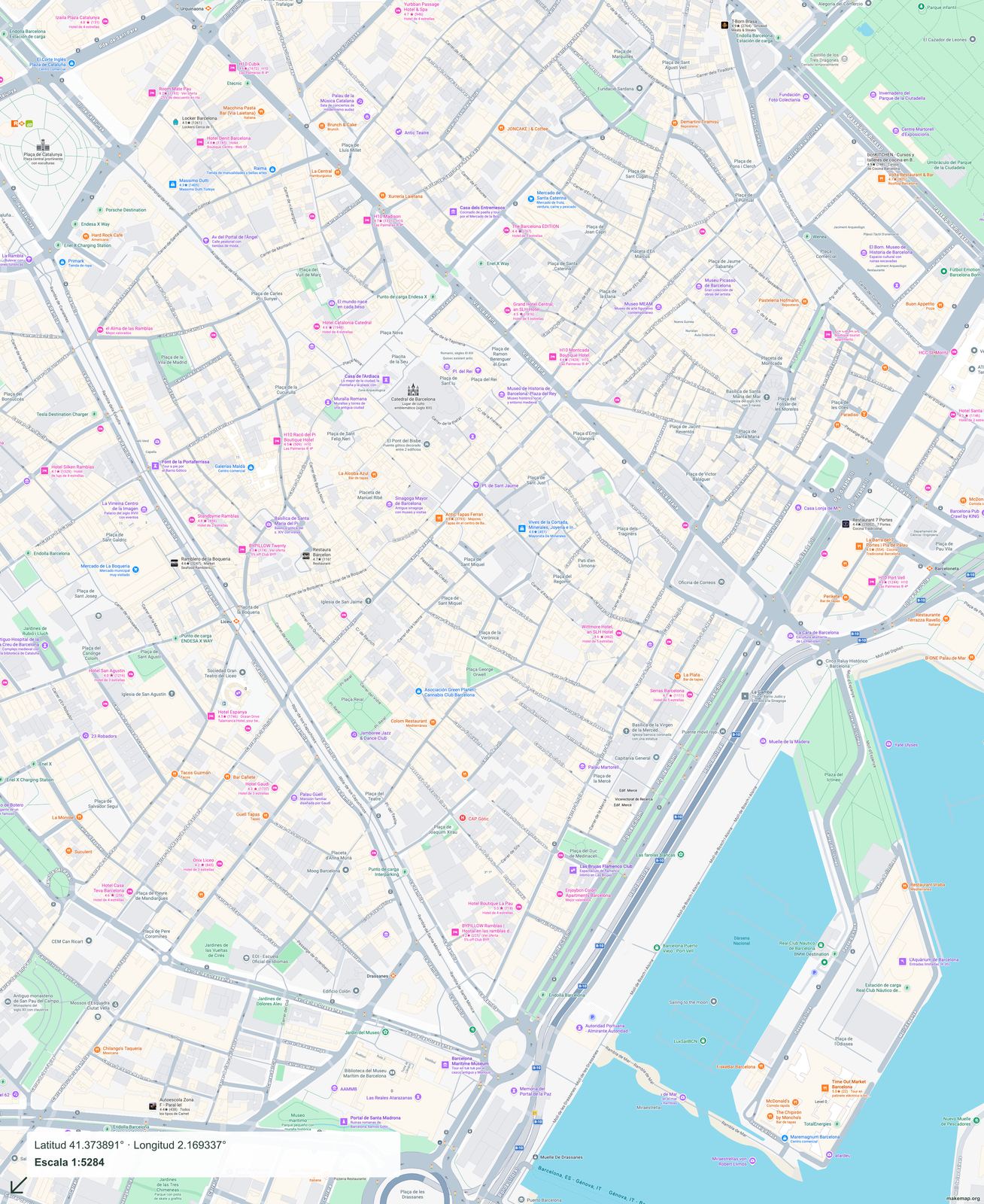 Barrio Gótico Haritası